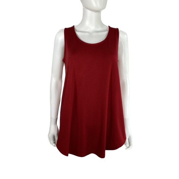 Zenana Premium Burgundy Trapeze Tank Top - Picture 1 of 7